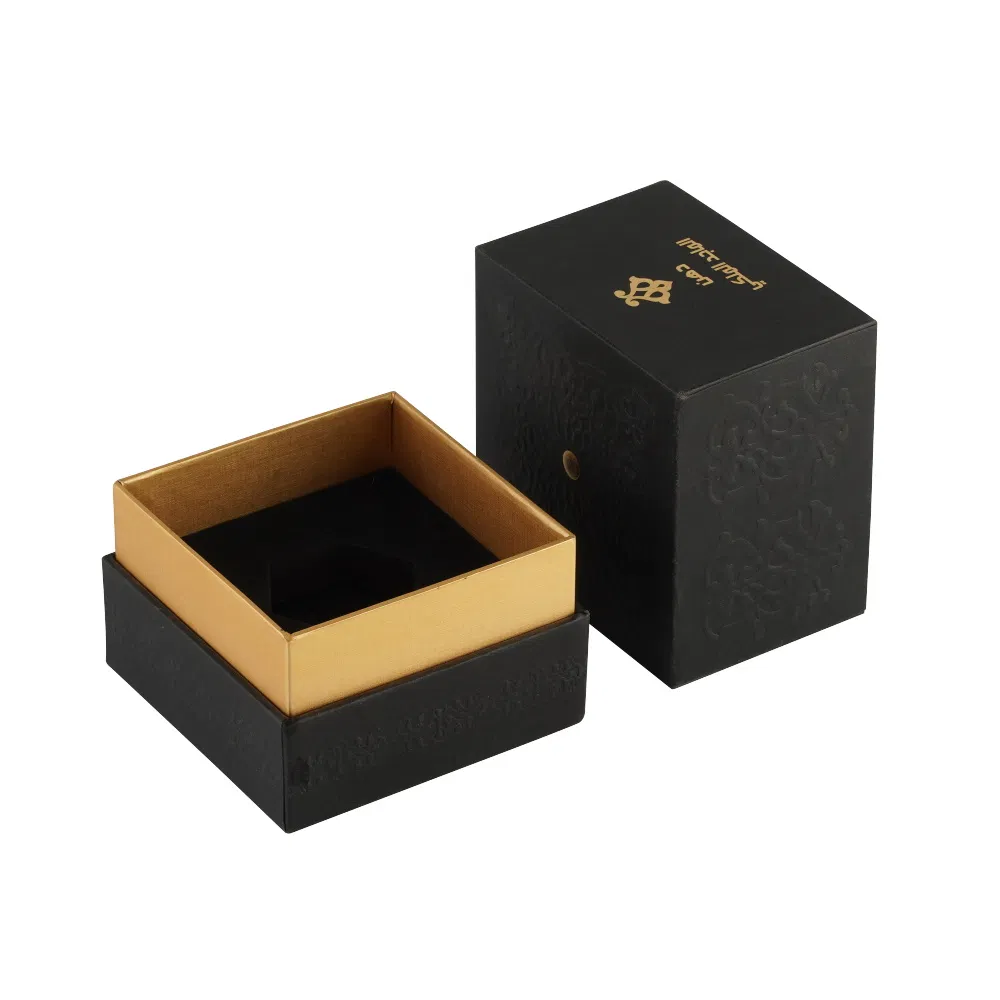 Handmade Custom Black Paper Paperboard Ornaments Jewelry Packaging Gift Box