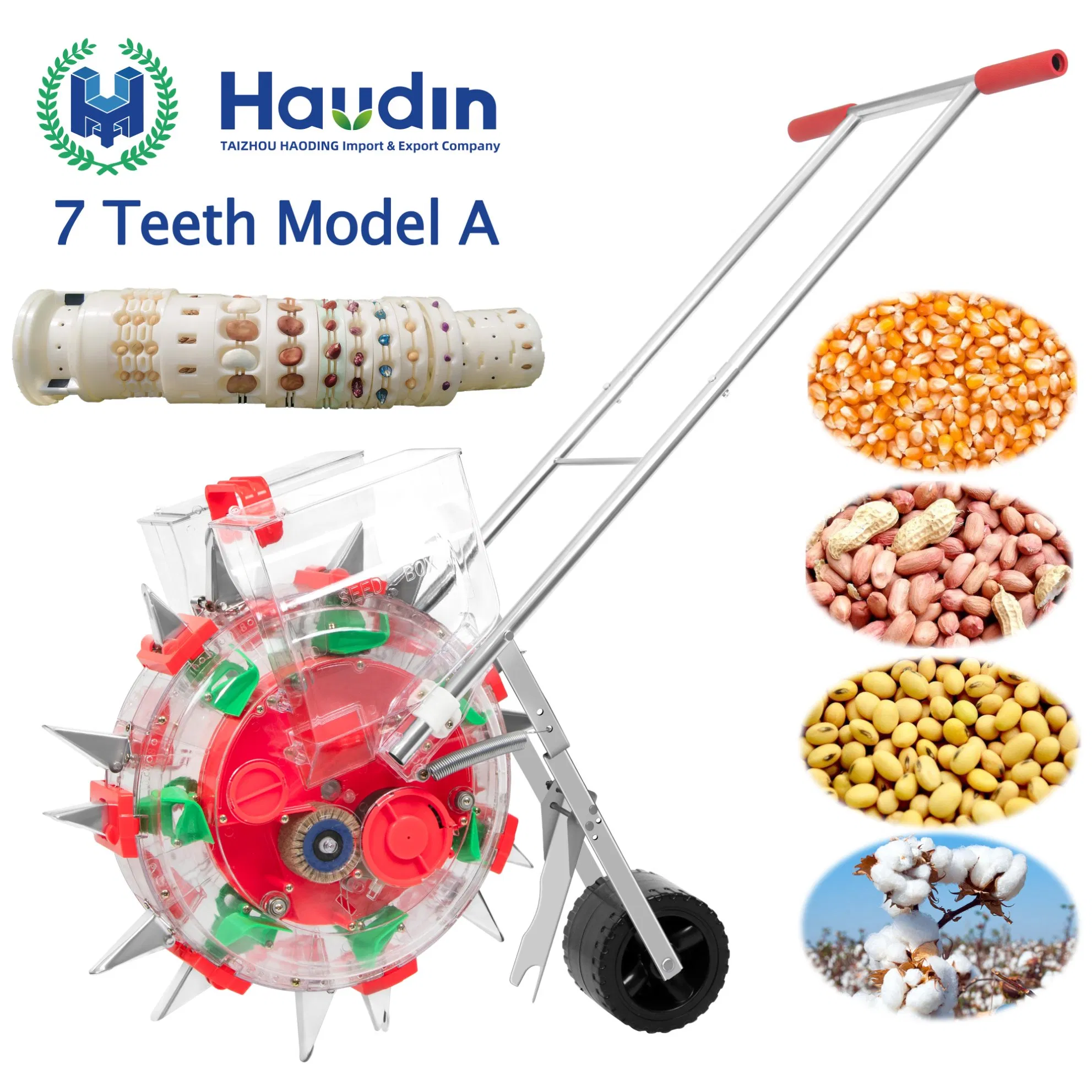 Fertilizer Amount Adjustable No Till Manual Hand Push Seeder and Fertilizer Spreader
