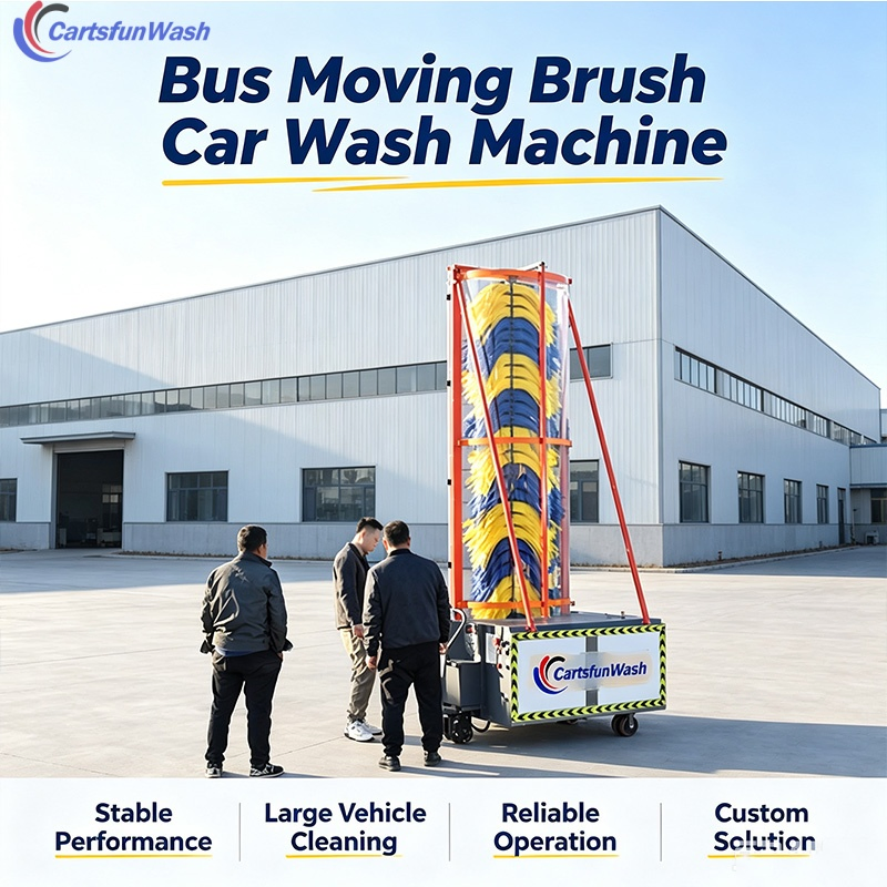 Mobile Double Brush Large Vehicle Washing Machine Heavy Duty Electric Washer for Commercial Bus Logistics Truck Fleet Washing