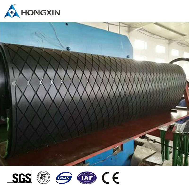 High Wear Resistant Cn Layer Belt Conveyor Pulley Lagging Diamond Grooved Lagging