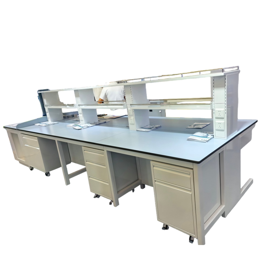 Ergonomic Adjustable 1800mm Length Lab Central Bench for Work