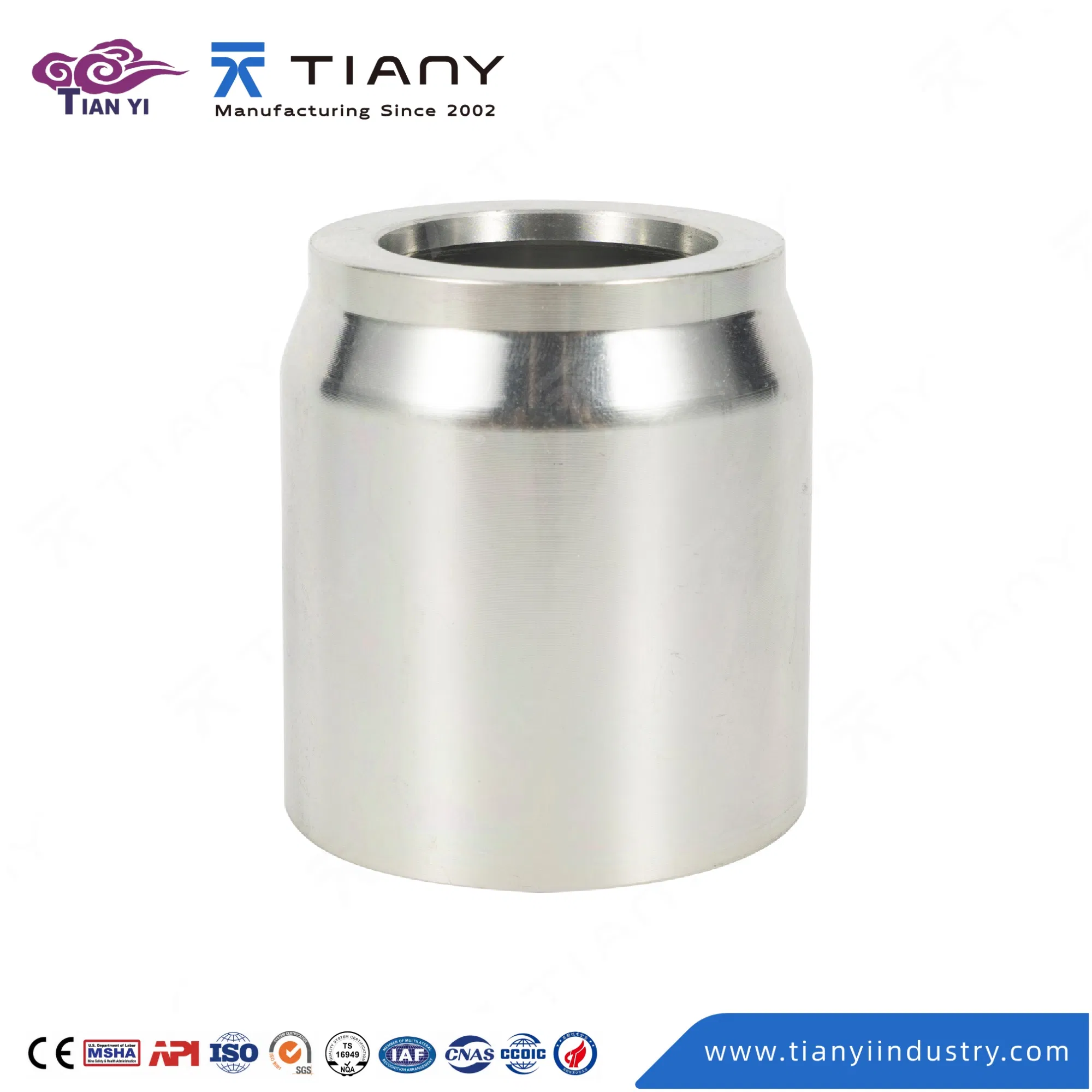 Non-Skive Hydraulic Hose Ferrule Sleeve 00210 Carbon Steel Zinc Plated Fit SAE R1at & DIN20022 2sn Hose Assembly