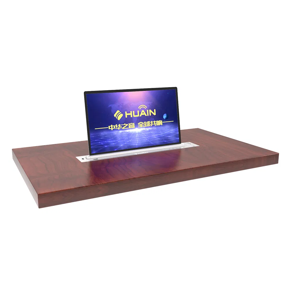 Table Display Retractable Screen Monitor Paperless Conference System
