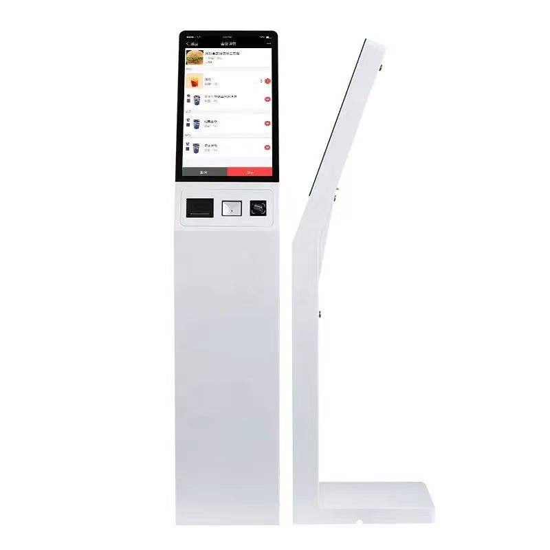 Freestanding Self Order Kiosk Touch Screen Payment Terminal for Fast Food Qsr Restaurant