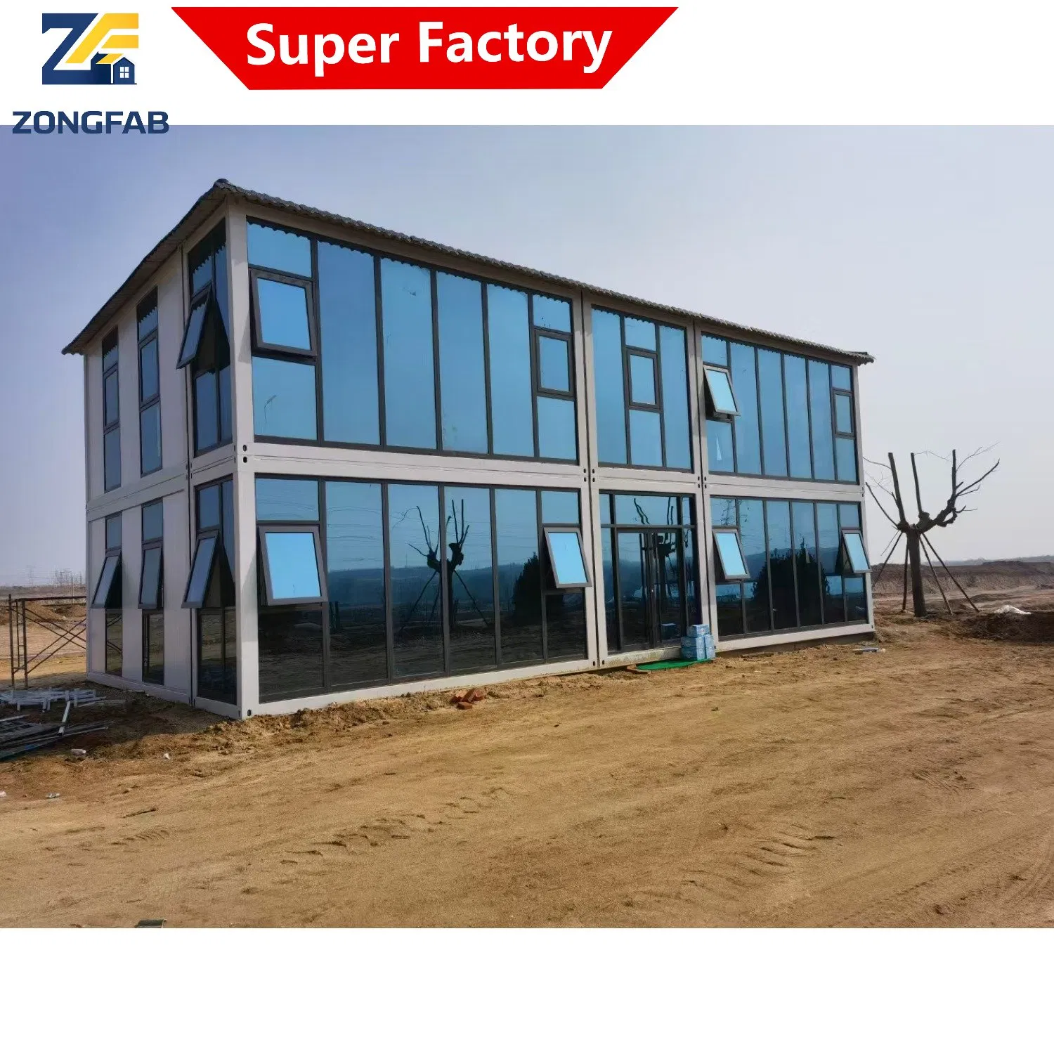 Steel Living Detachable Assembly Prefab Modular Container Building Housing Site Staff Worker Office Project
