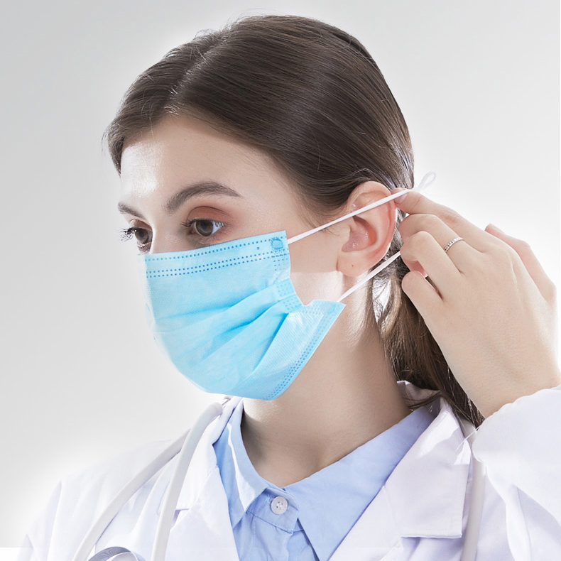 in Stock Disposable 3 Layers Non-Woven Fabric Melt-Blown Filter Non-Medical High Quality Personal Protective Face Masks with Earloop PPE for Sale