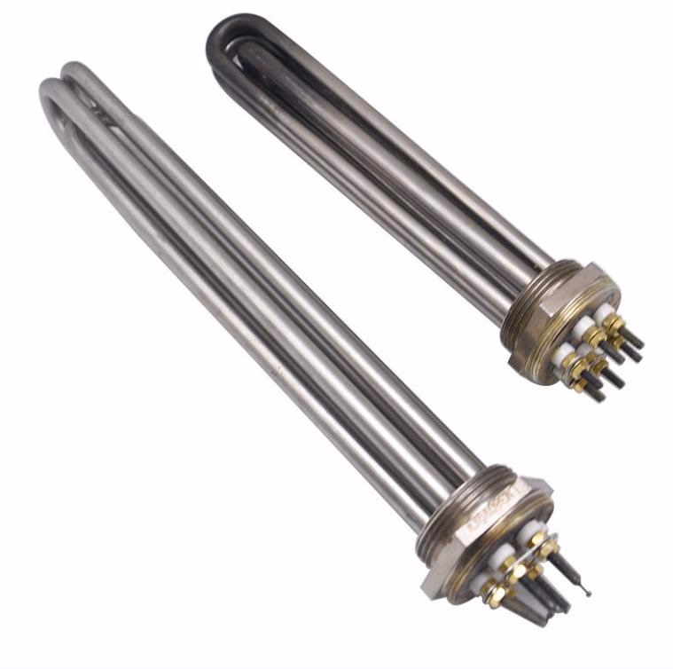 220V Customized Boiler Flange Electric Water Heating Tube 15kw Immersion Heater Element