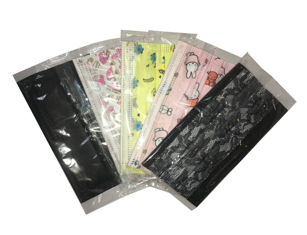 Cartoon Pattern Adult Civil Use Disposable Individual Packing Ear-Loop Face Mask