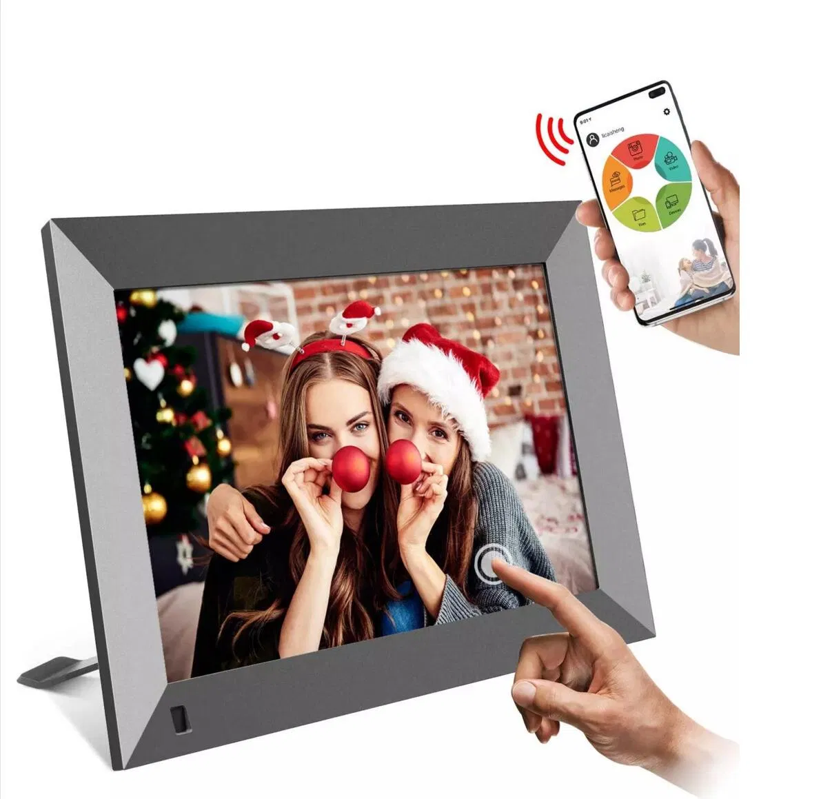 Same as Bihiwoia Digital Picture Frame 10inch WiFi Digital Photo Frame with 16GB Storage, IPS Touch Screen HD Display