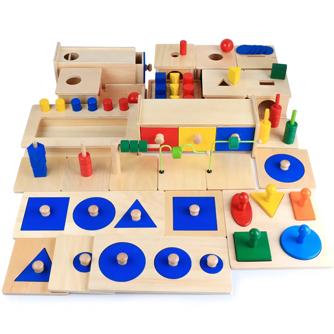 OEM Factory Kids Children Baby Infant Cheap Popular Wholesale Educational Wooden Juguetes Montessori Sensory Material Educational Plaything Wooden Toys for Kids