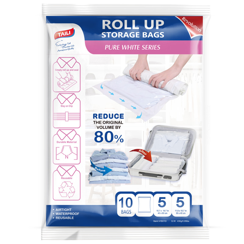 High Quality Plastic Vacuum Storage Bag Space Saver Compression Storage Bags Clothes Zipper Storage Bag for Clothes