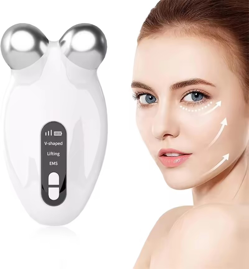 V-Shaped Face Roller Facial Lift Skin Tightening EMS Massager Home Use