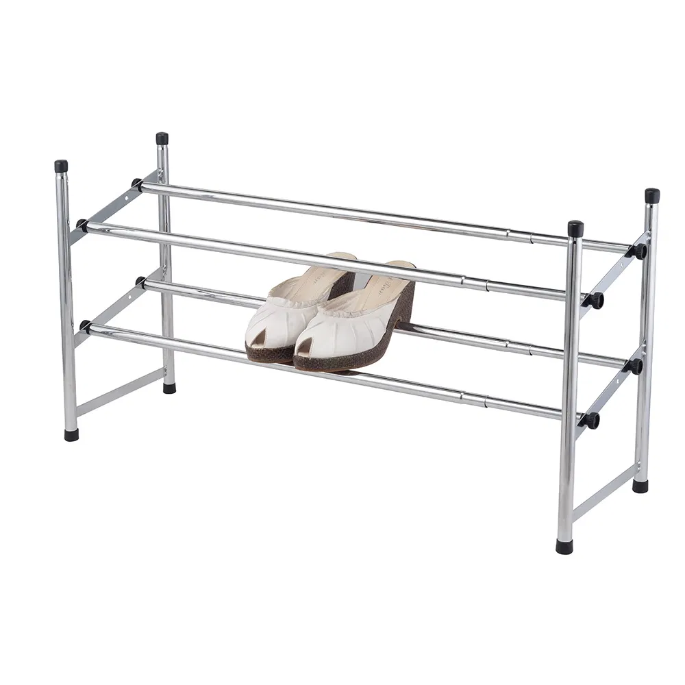 2 Tier Stackable Iron Shoe Rack