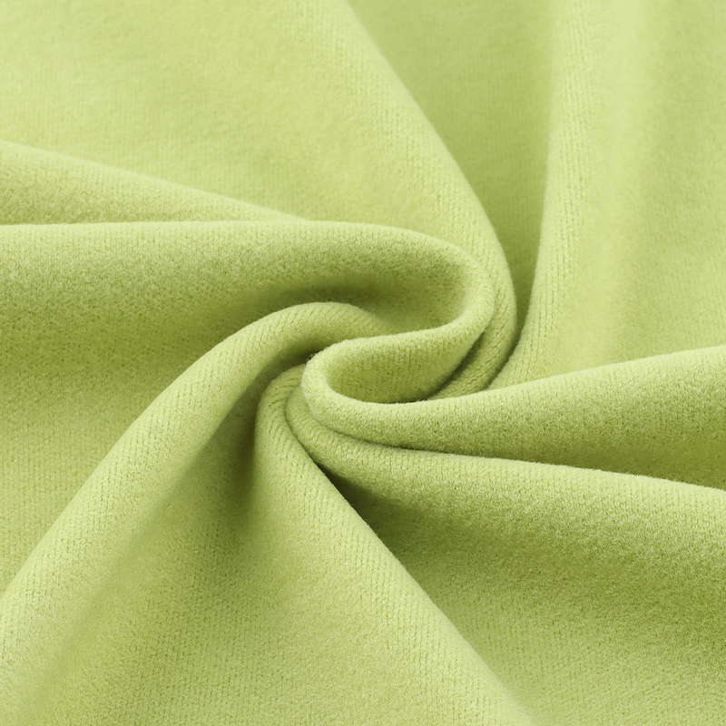 Wholesale Solid Polyester Spandex Jersey Fabric Knitted Fleece Velvet Flannelette Fabric Lining