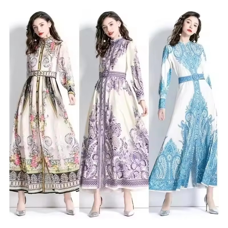 Eco-Friendly Floral Maxi Summer Casual Dresses for Women, Chiffon Comfort