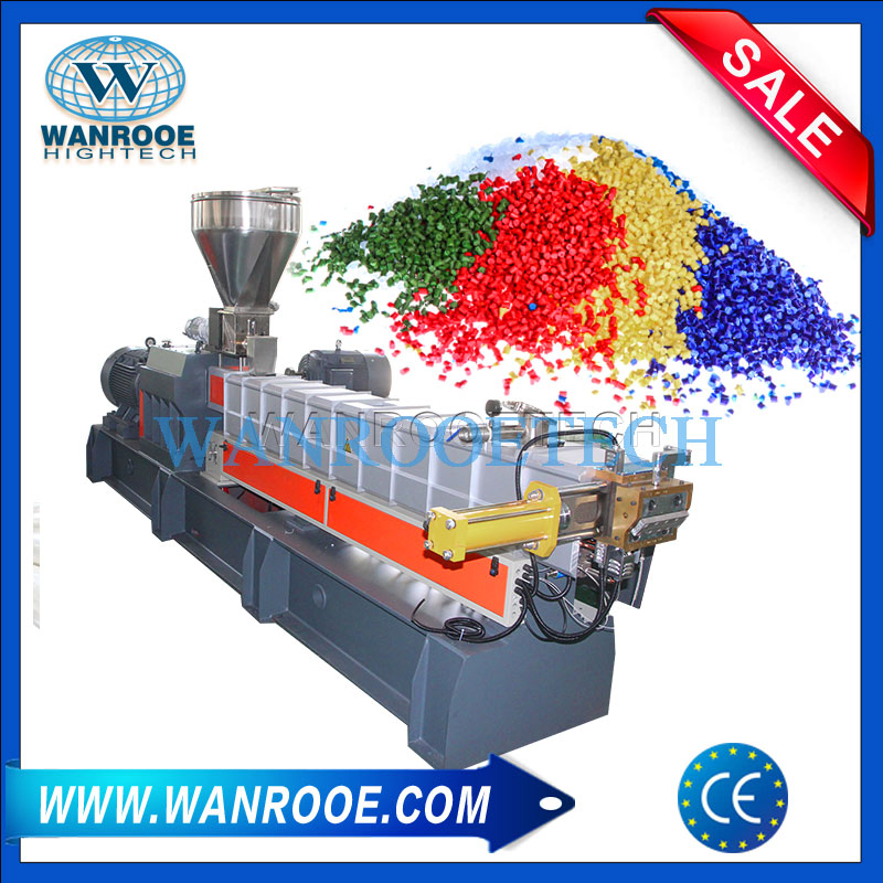 Twin Screw PP PE Color Masterbatch Granule Extruder Pelletizing Making Machine