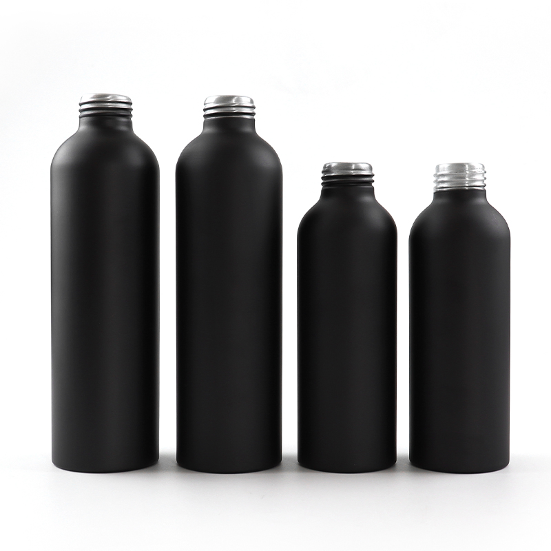 Recycled Cosmetic Packaging Essential Oil 30ml 50ml 100ml 150ml 250ml 300ml Matte Black Aluminum Spray Bottle