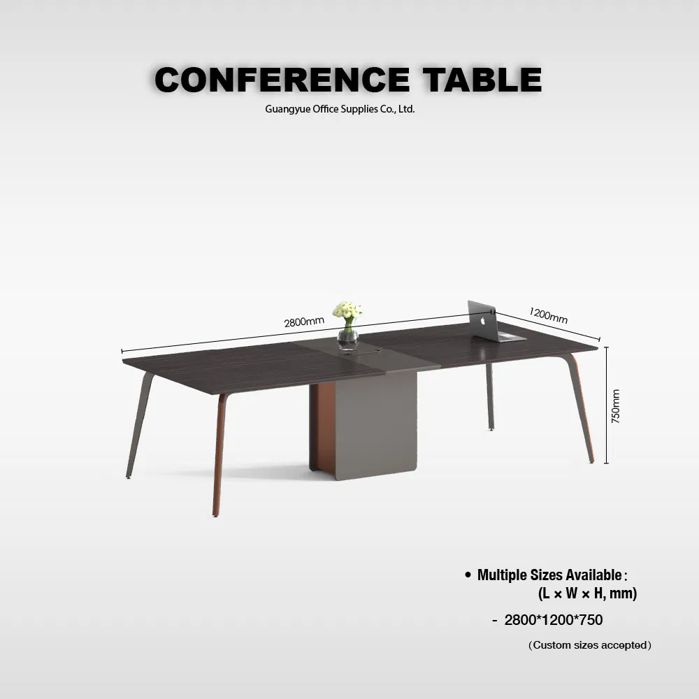 Modern Conference Table with Steel Frame for Corporate Meeting Rooms