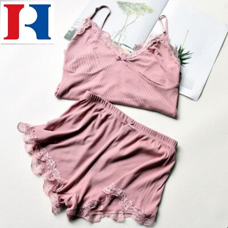 Women's Silk Satin Sleepwear Short Sleeve Pajamas Set Comfort Nightwear