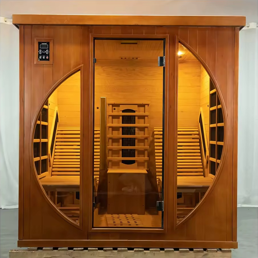 Luxurious Hemlock Wood Infrared Sauna with Comfortable Reclining Seats