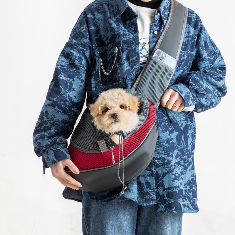 China Wholesale Custom Stylish Fashion Outdoor Walking Lightweight Durable Mesh Sling Backpack Accesorios Mascotas Pet Ware Dog Products Pet Travel Bag