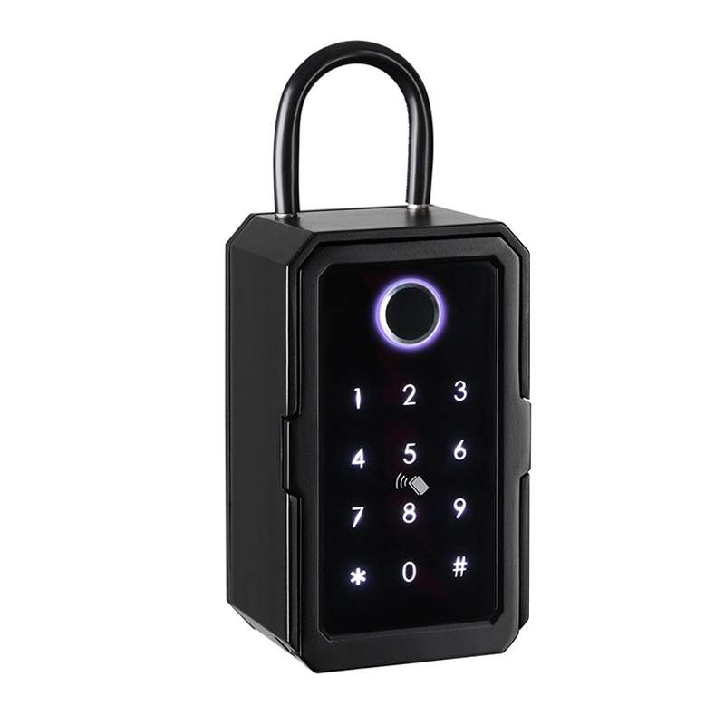 Tuya Digital Key Lock Box Weatherproof Outdoor Safe Wall Keybox Fingerprint IC Card Password Lock Home Smart Key Box