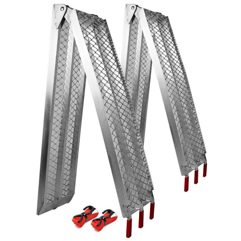 2X Folding Loading Ramp Scooter Ramp ATV Quad Portable Aluminium 226cm 680kg