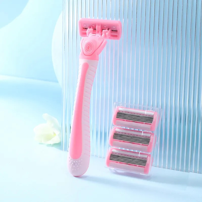 Portable 6 Layer Blade Body Hair Removal Beauty Razor for Women Leg Bikini Underarm Facial Hair T-Shape Trimmer Shaver Razor