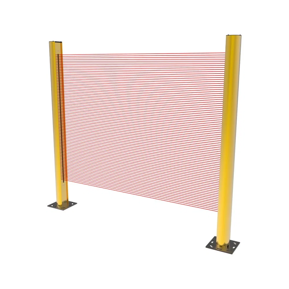 SLC MP/SP Mirror Column, equipped with SLC safety light curtains