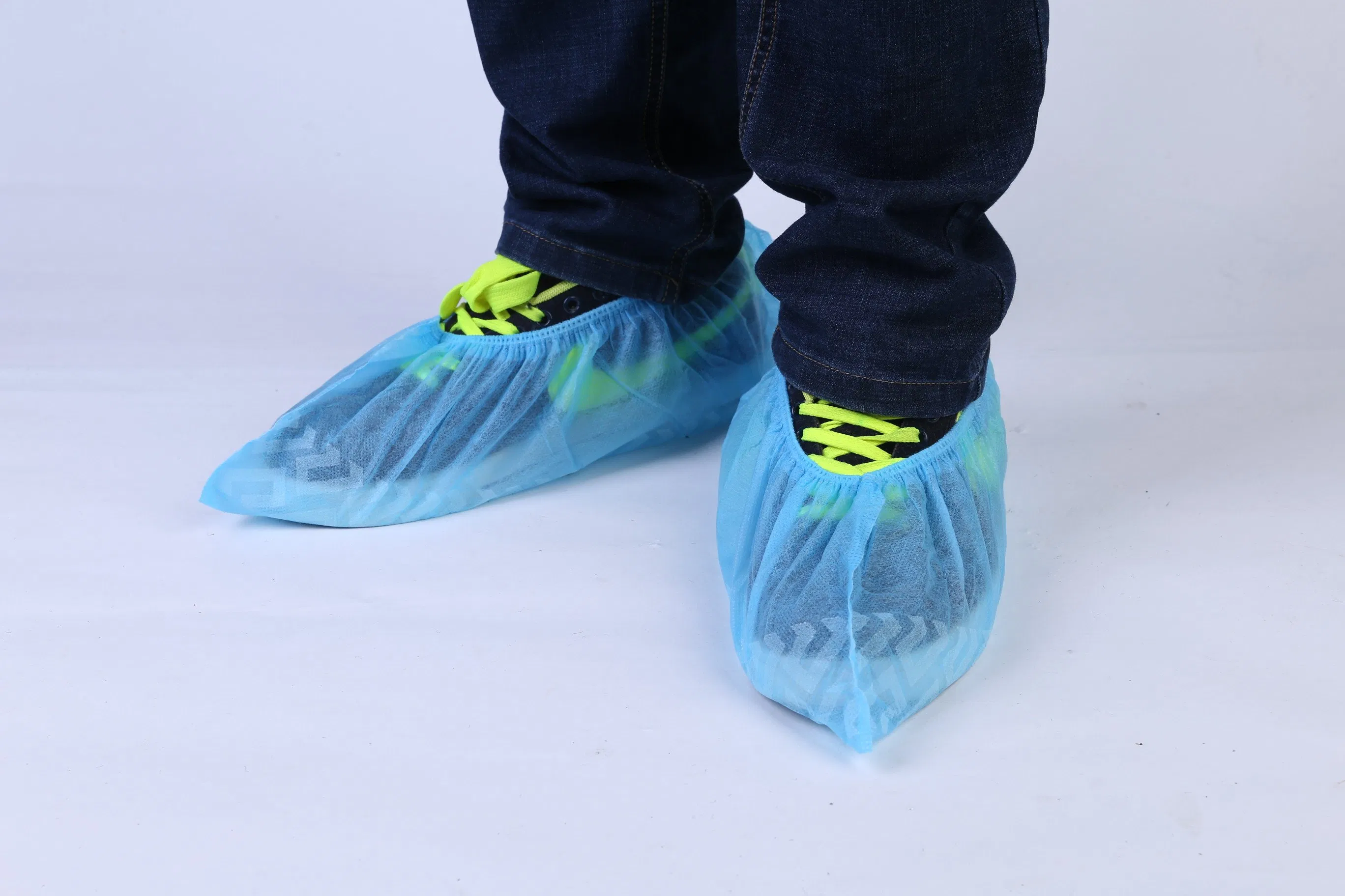 Boot Covers SMS Disposable Non-Medical Waterproof Civil Use Boot Shoes Cover Protective Non Woven High Knee Long Shoe Covers