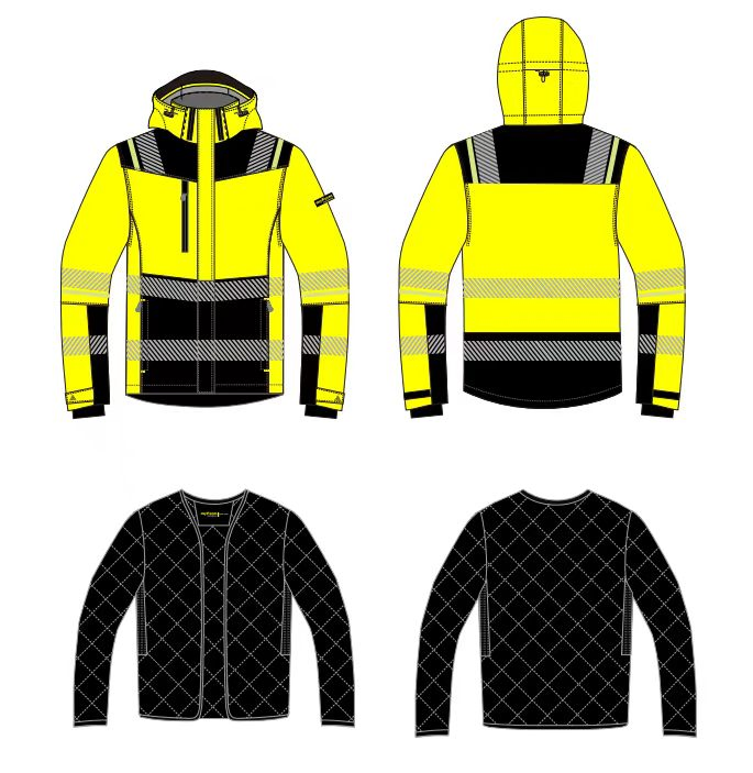 Premium Waterproof Hooded Workwear for Men with Reflective Safety Features Workwear