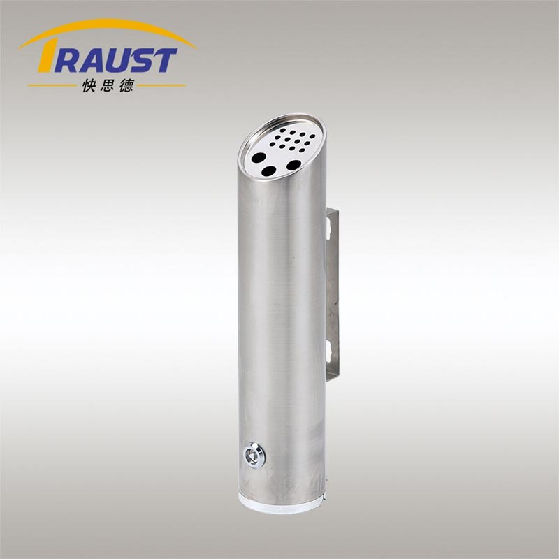 Traust Outdoor Bin Wall Mounted Trash Can Cigarette Ash Can Ashtray Receptacle