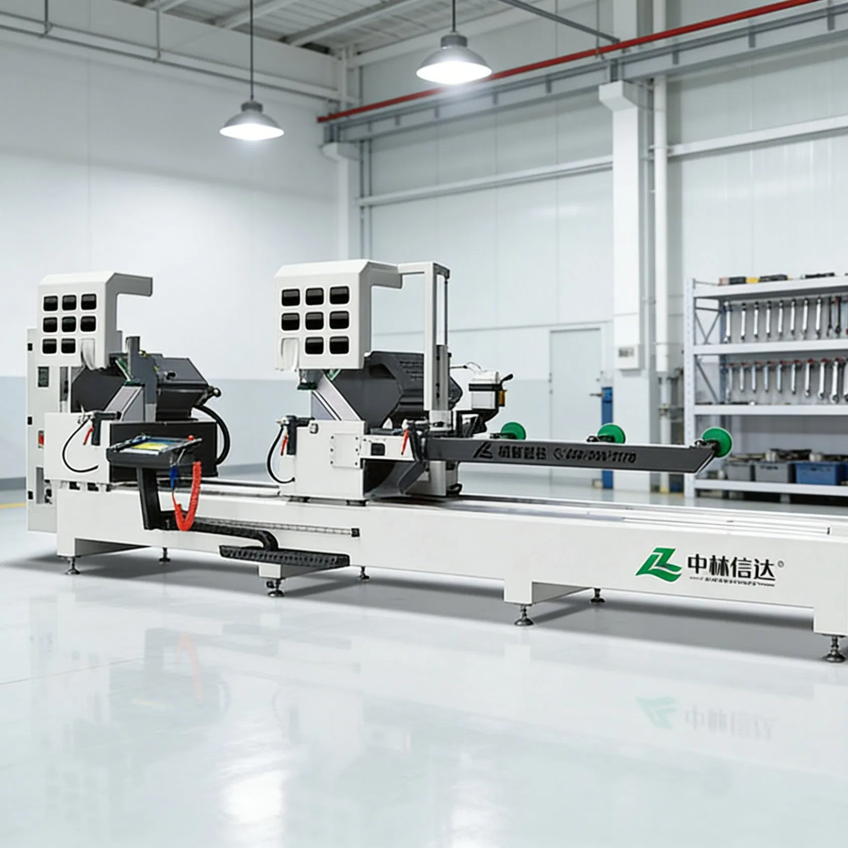 Factory Price Automatic CNC Double Head Cutting Saw for Aluminum Window Door Profile PVC Machine