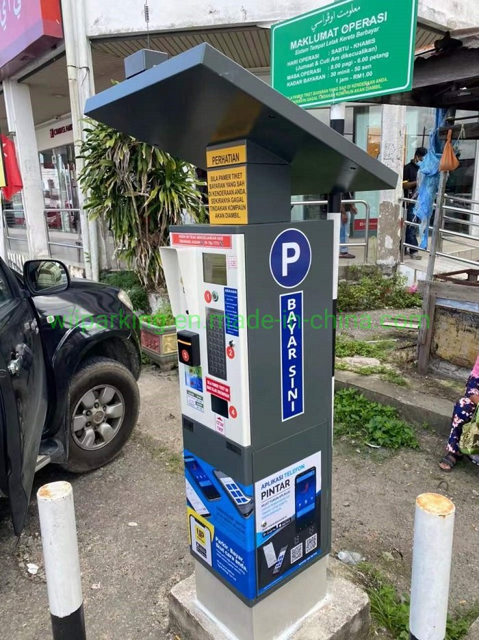 Road Parking Pay and Display Machine Coin Solar Meter