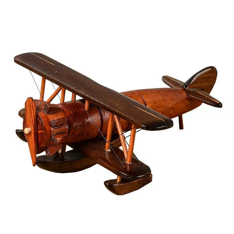 Wholesale Large Scale Fighter RC Desktop Nitro Toy Big Size Decoration Lauda Toys Twin Otter Handemade Wooden Plane Model