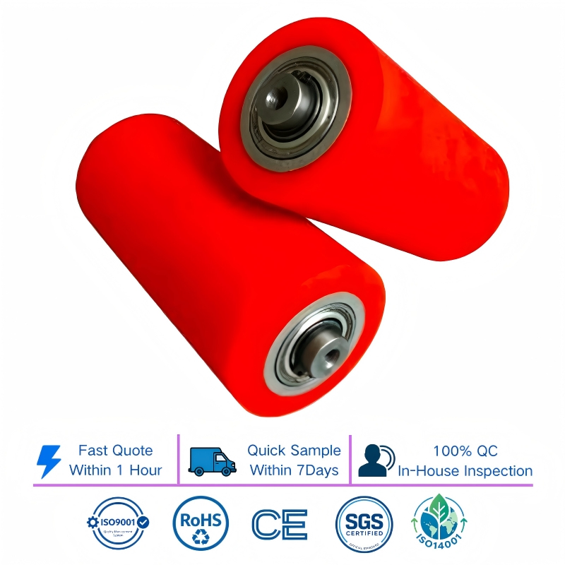 OEM Custom Core Size Shock Absorbing PU Conveying Roller