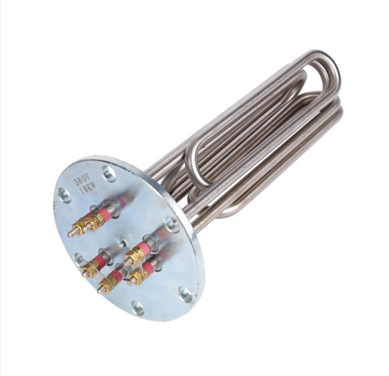 High Purity Heating Element 220V 9000W Stainless Flange Heater with Probe Tube Custom Electric Water Heater Element