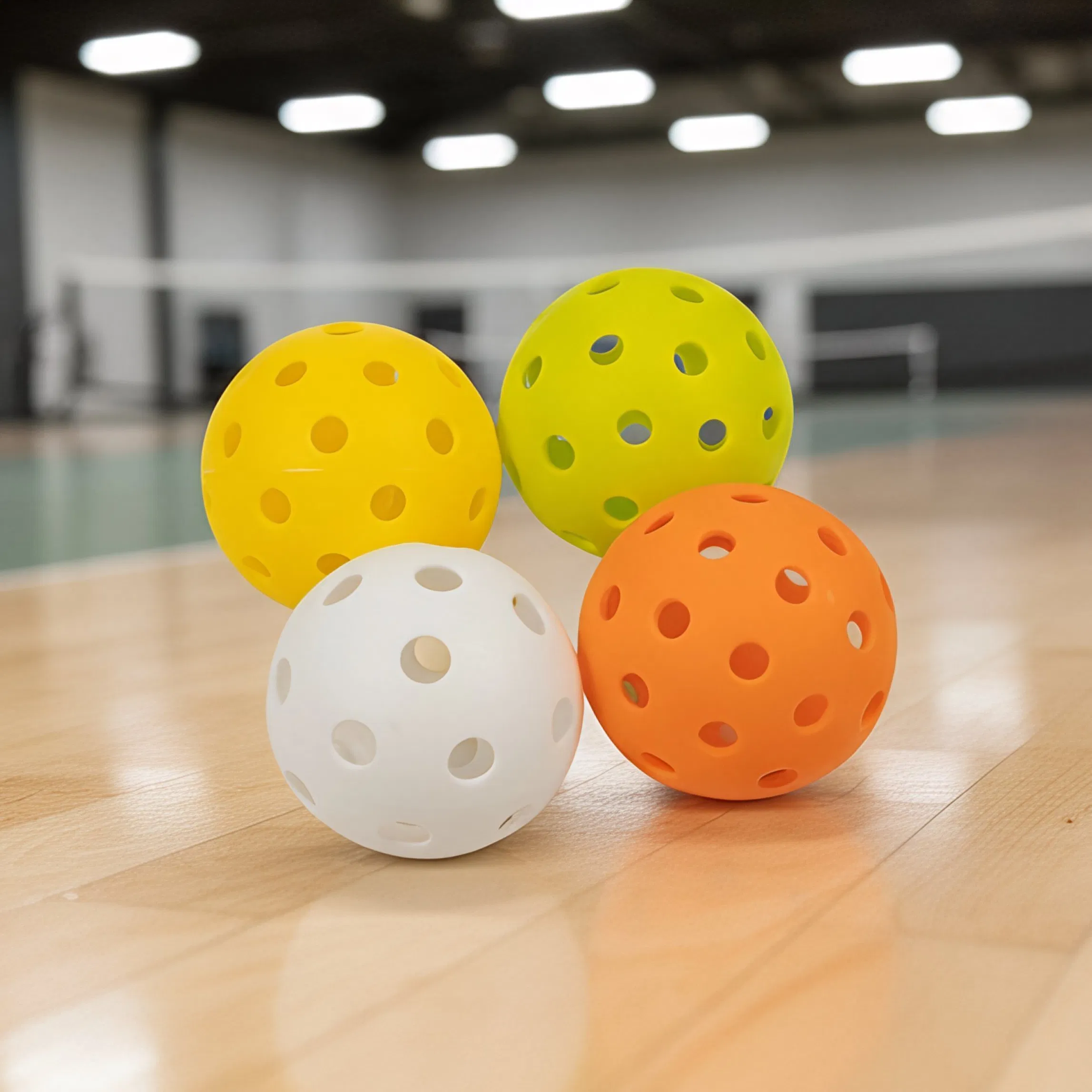 High Visibility Pickleball Balls with 26 Holes and 40 Holes for Wholesale Outdoor Use