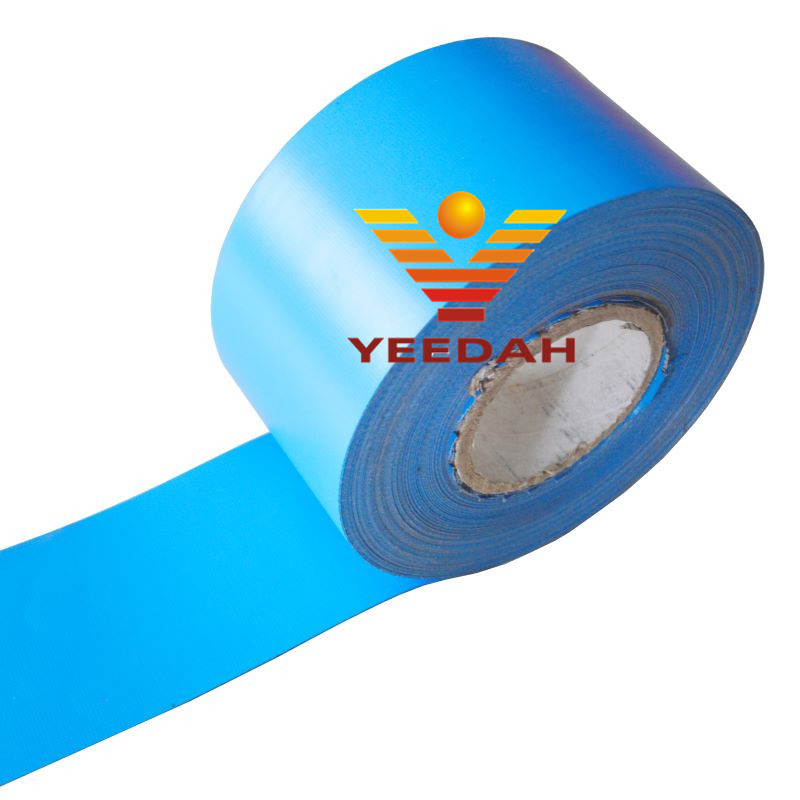 Cut to Strap Double Side Blue PVC Coated Polyester Fabric 0.55mm