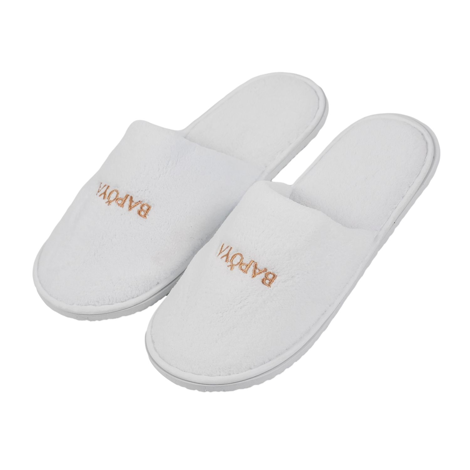 Velvet and Imitation Cut Velvet Hotel Slippers Double Softness