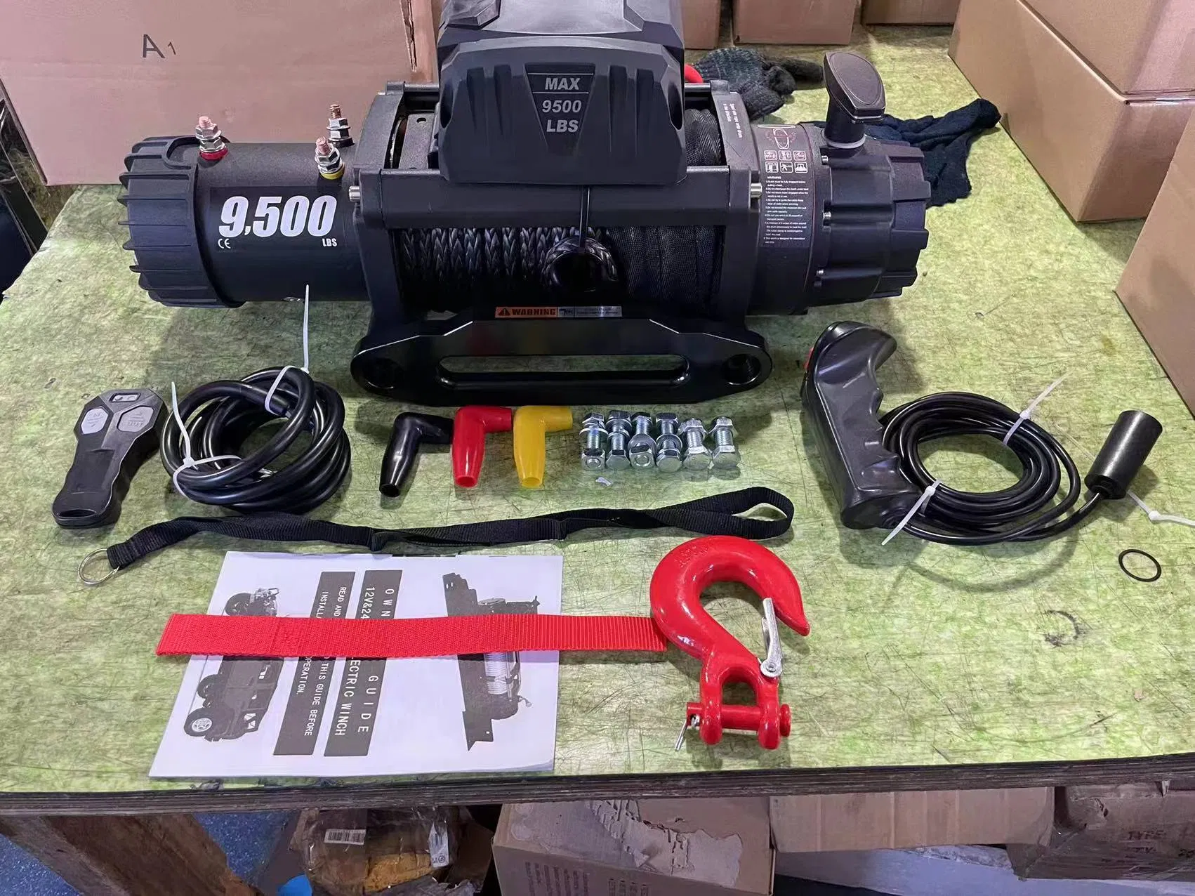 9500 Lbs Winch Electric Winch Auto Application