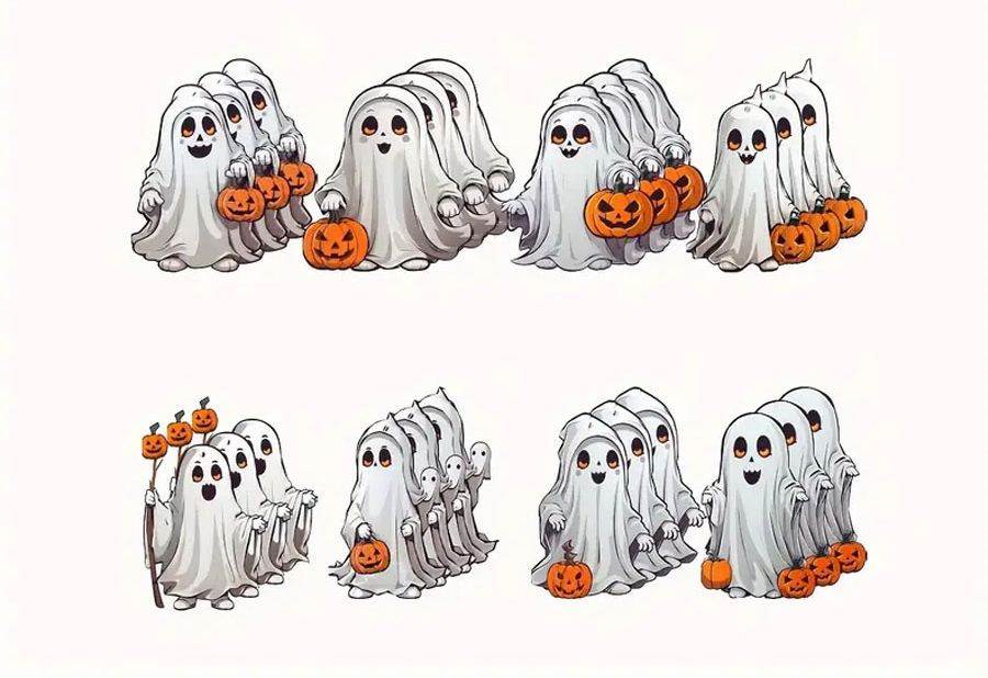 Ghost Halloween Wooden Wholesale Decorative Pendant, Holiday Decoration Home Decoration, Gift Label Decoration