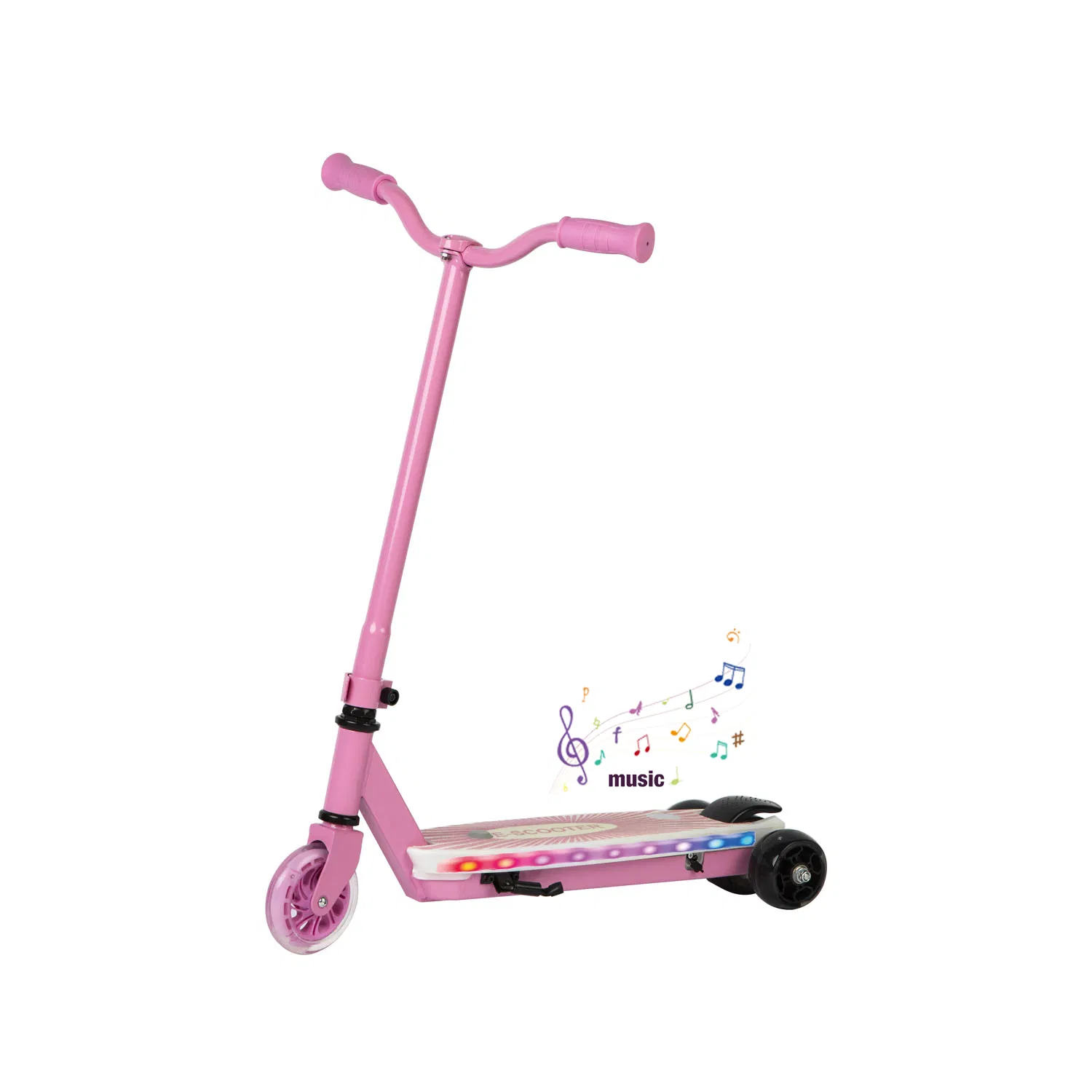 Interactive 12V 4.0ah Lead Acid Battery LED Flashing Pedals Brushless Hub Motor Kids Electric Scooter