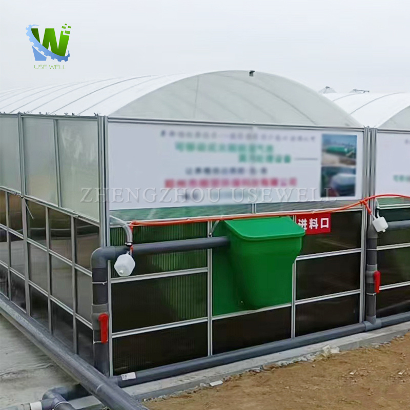 Aquaculture Solar Powered Biogas Digester for Farm Waste Treatment Environmental Friendly