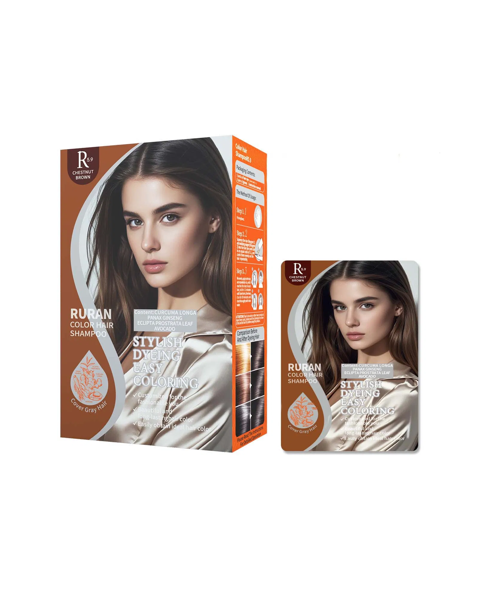 High-Quality Natural Black Hair Shampoo OEM ODM Bubble Form Hair Color Shampoo Customizable Grammage Home Use