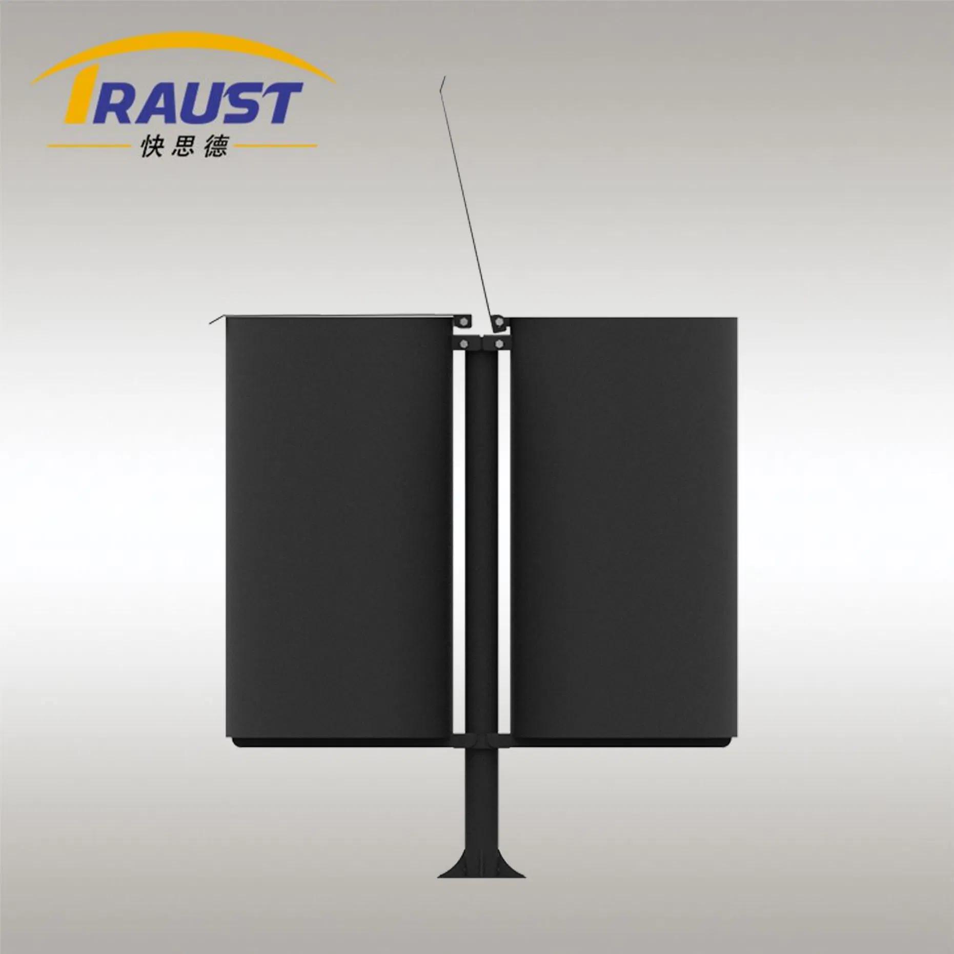 Traust Two Compartments Outdoor Steel Recycle Bin Dustbin Supplier Litter Bin