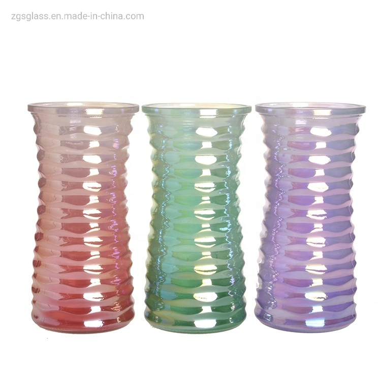 Customized Color Glass Flower Vase Home Decorative Glass Vase Cylinder Glass Vase