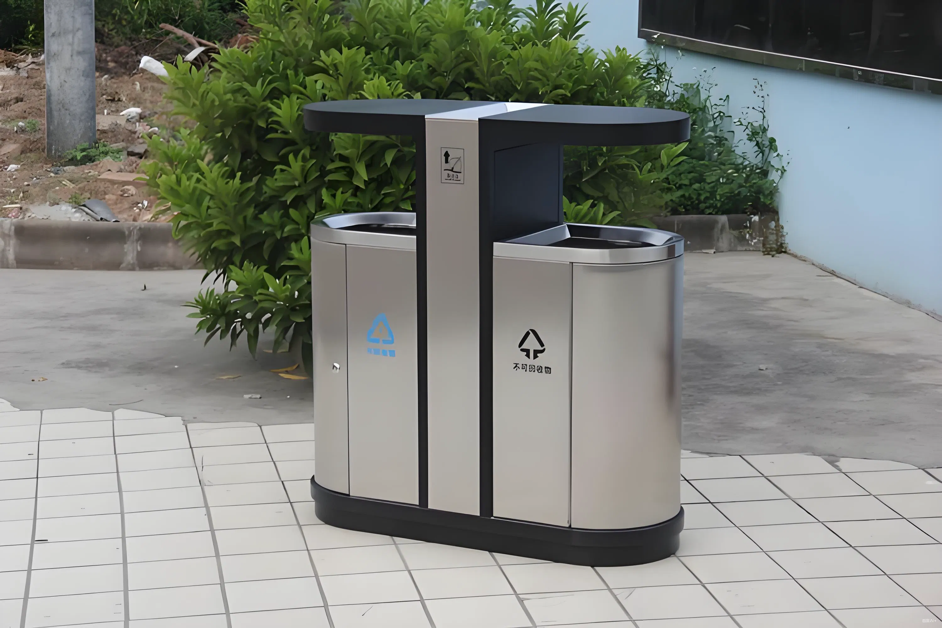 Commercial Landscape Waste Bin Commercial Stainless Steel Lobby Trash Can