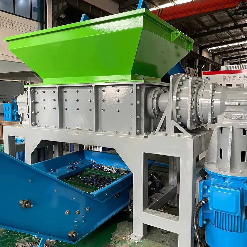 Solid Waste Recycling Shredder Metal Two Shaft Shredder Machine