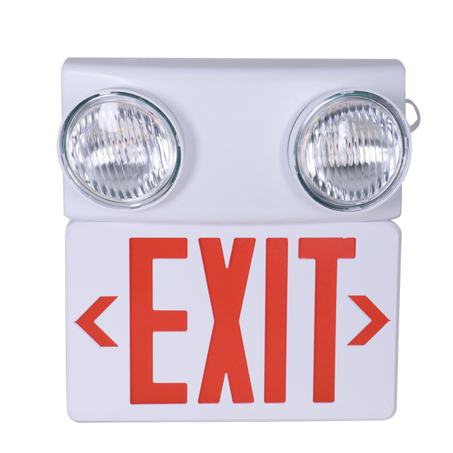 Exit LED Fire Emergency Light Lighting ABS Composite Double Head Light Connected Double Head Sign Fire Light